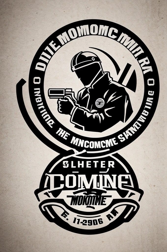 Logo with the name "the homie" with a motorcycle mechanic workshop theme, minimalist style