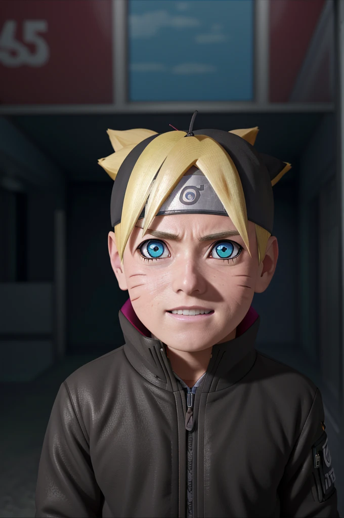 boruto, Closed wallistic appearance. Inspired by Naruto Uzumaki from Naruto, photograph (photographrealism) (Realistic) (Ultra HD) (8K Wallpaper) (The finer details) (Extreme details of the face)