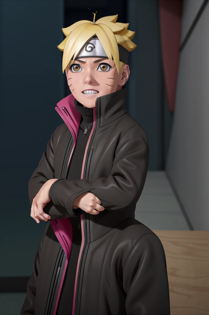 boruto, Closed wallistic appearance. Inspired by Naruto Uzumaki from Naruto, photograph (photographrealism) (Realistic) (Ultra HD) (8K Wallpaper) (The finer details) (Extreme details of the face)