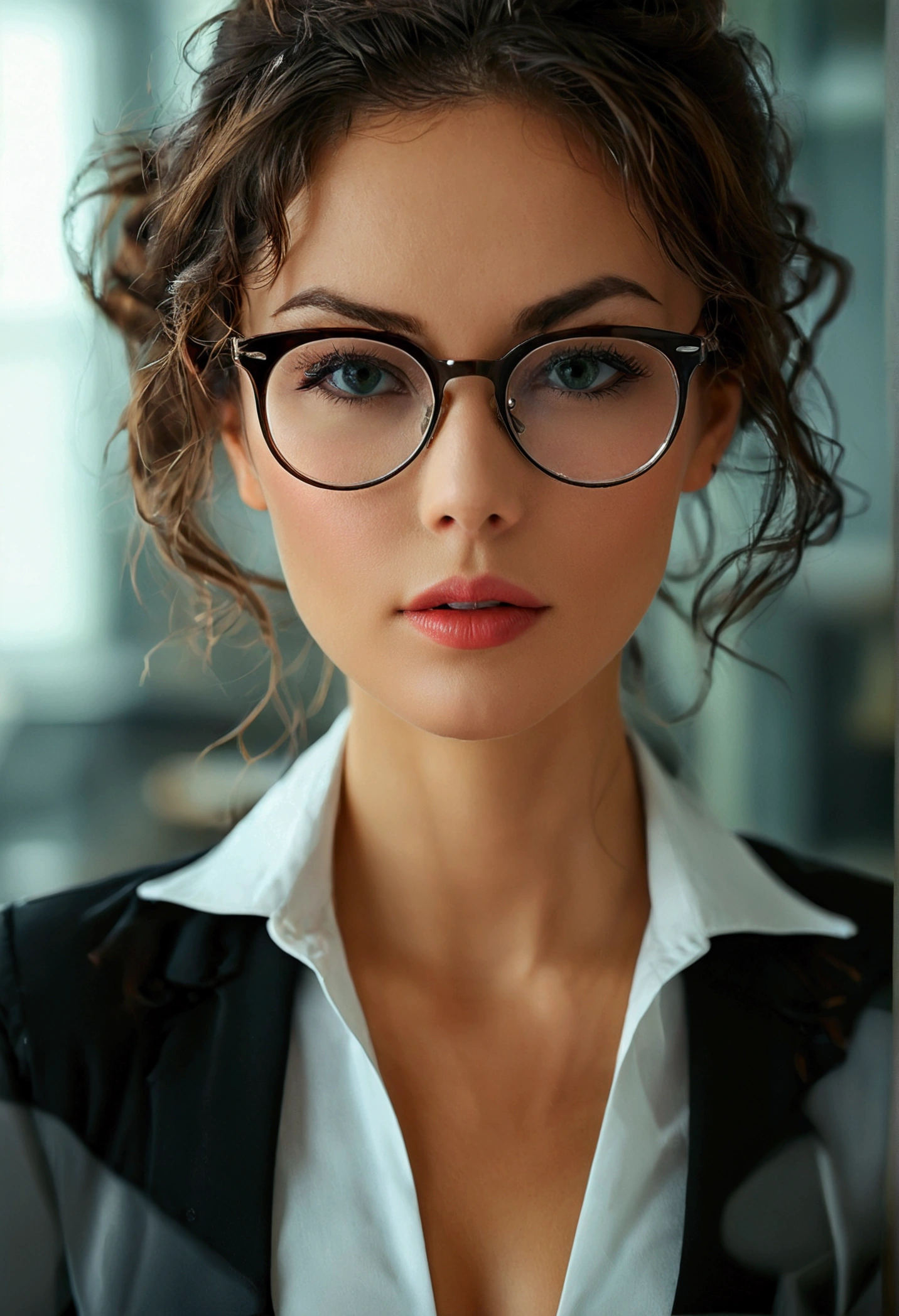 secretary, sexly, glasses, , hot