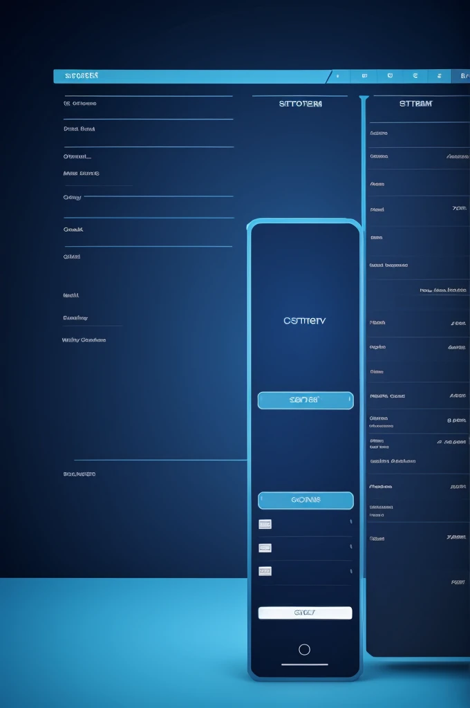  The system showing inventory management. With blue backgrounds 