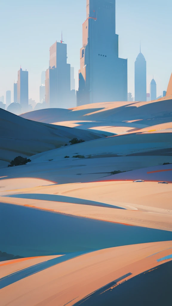 Create a minimalist style landscape 