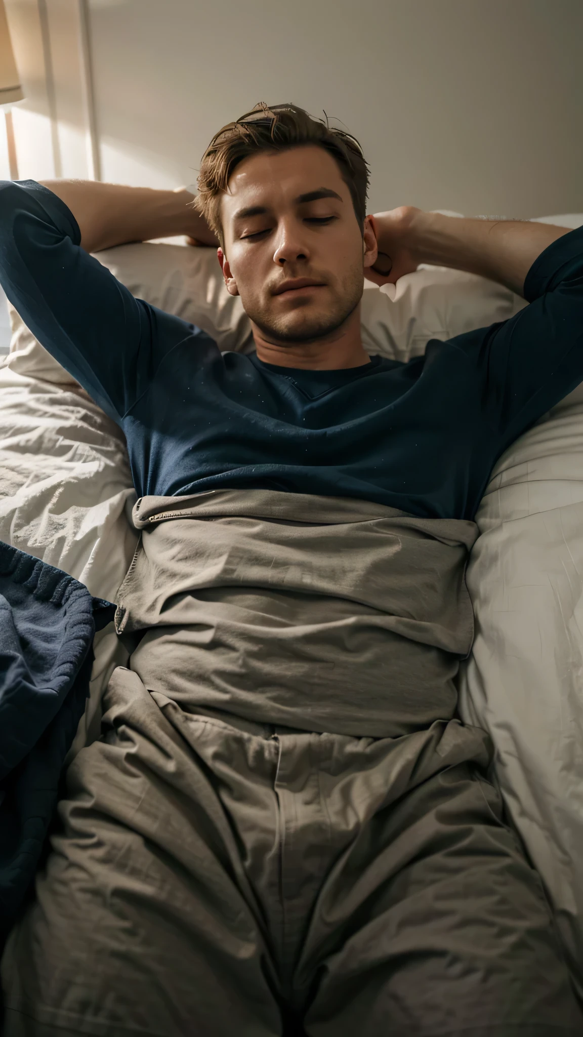 A BillMatheson man sleeping in the bed