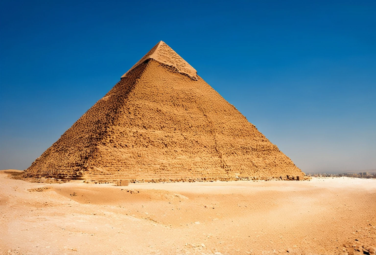 Pyramid of Giza in the future, covered in cyborg metal, ultra detail, 8k, hyper realism