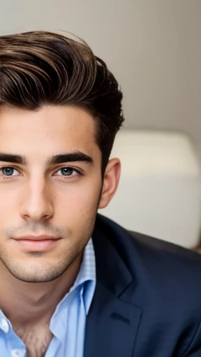 A handsome young Jewish man focus on the face