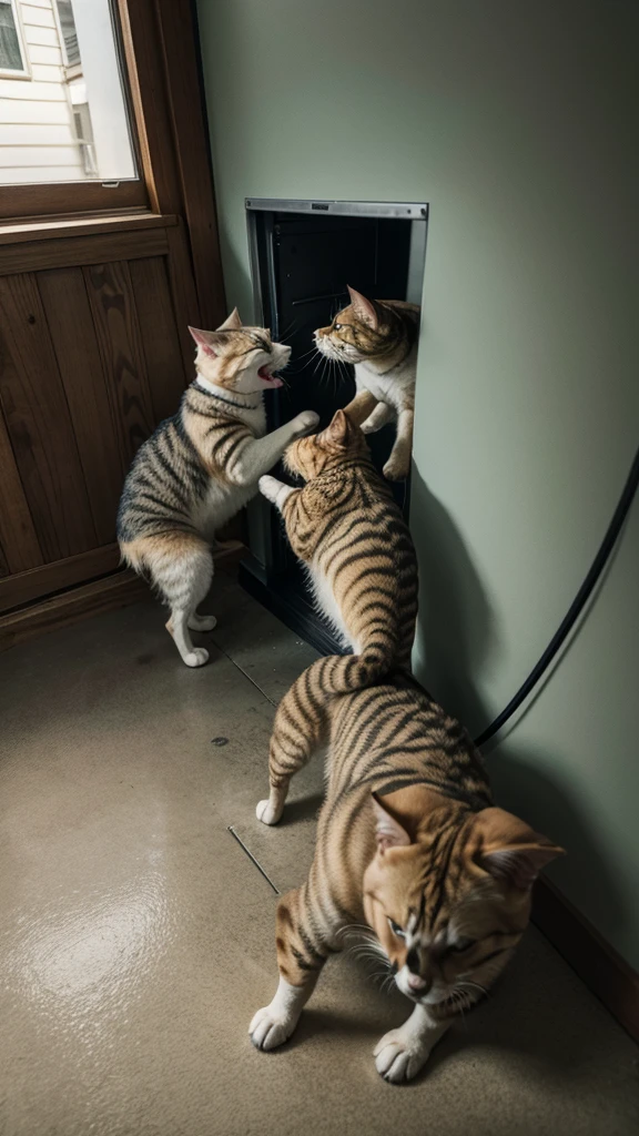 Dogs breaking into cats&#39; houses