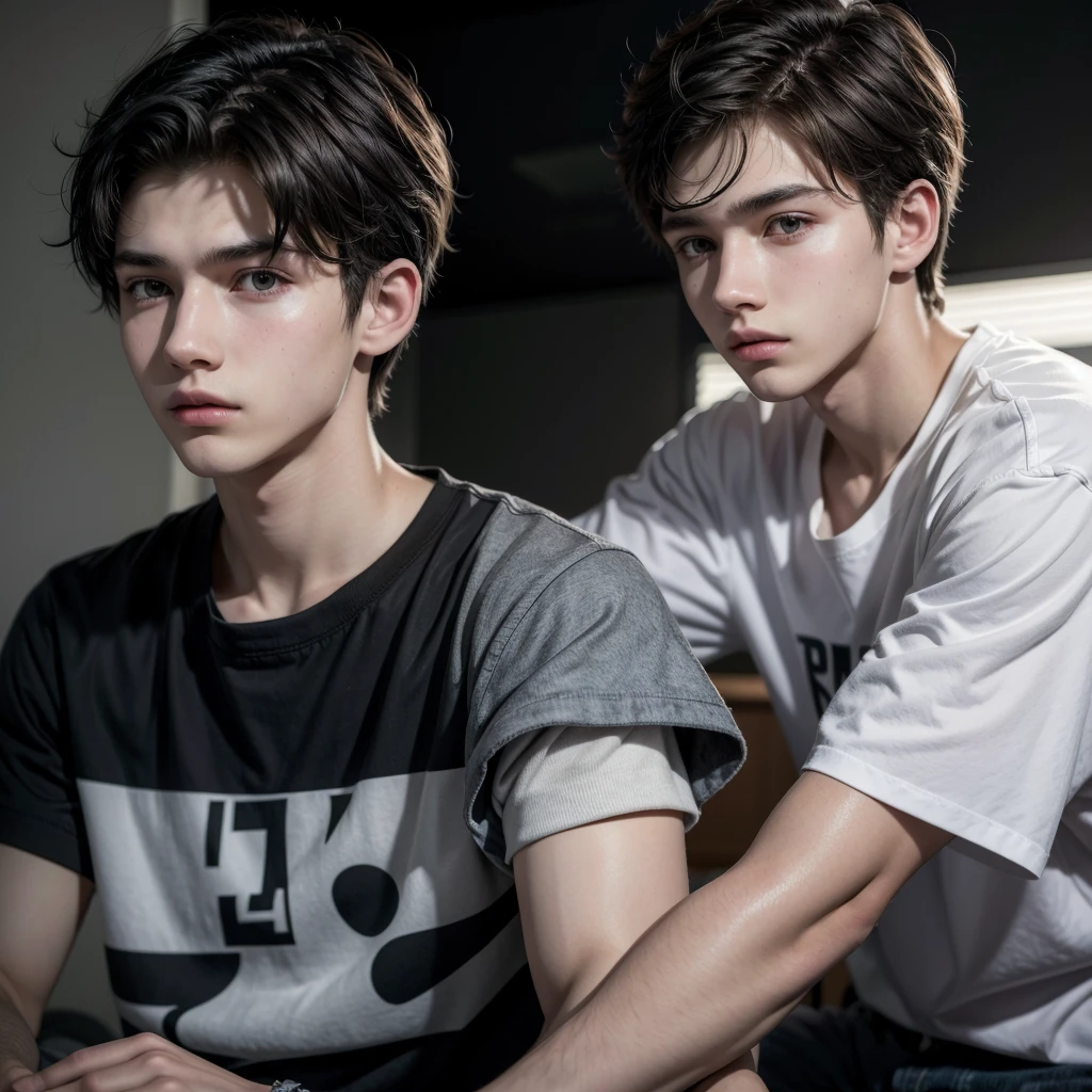 a modern 17 year old man , very stylish look, hyperrealisti, 4K,