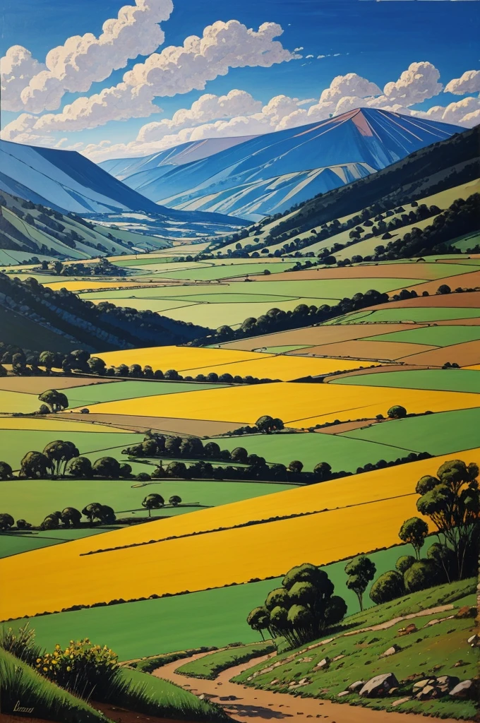 Painting of a landscape with reference to boyacá