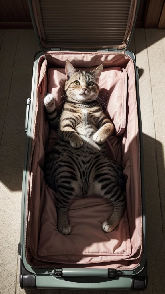 Cat with suitcase