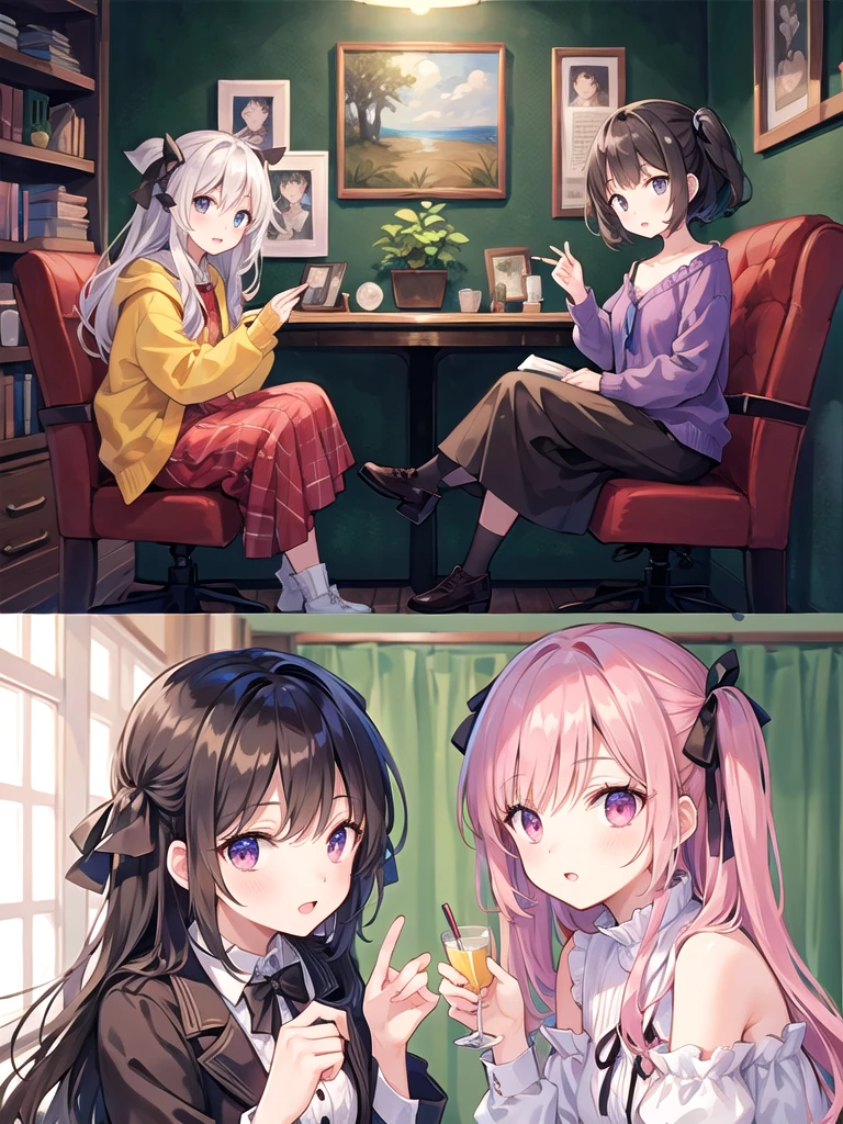 masterpiece, Highest quality, High resolution, 4 people,Knight 