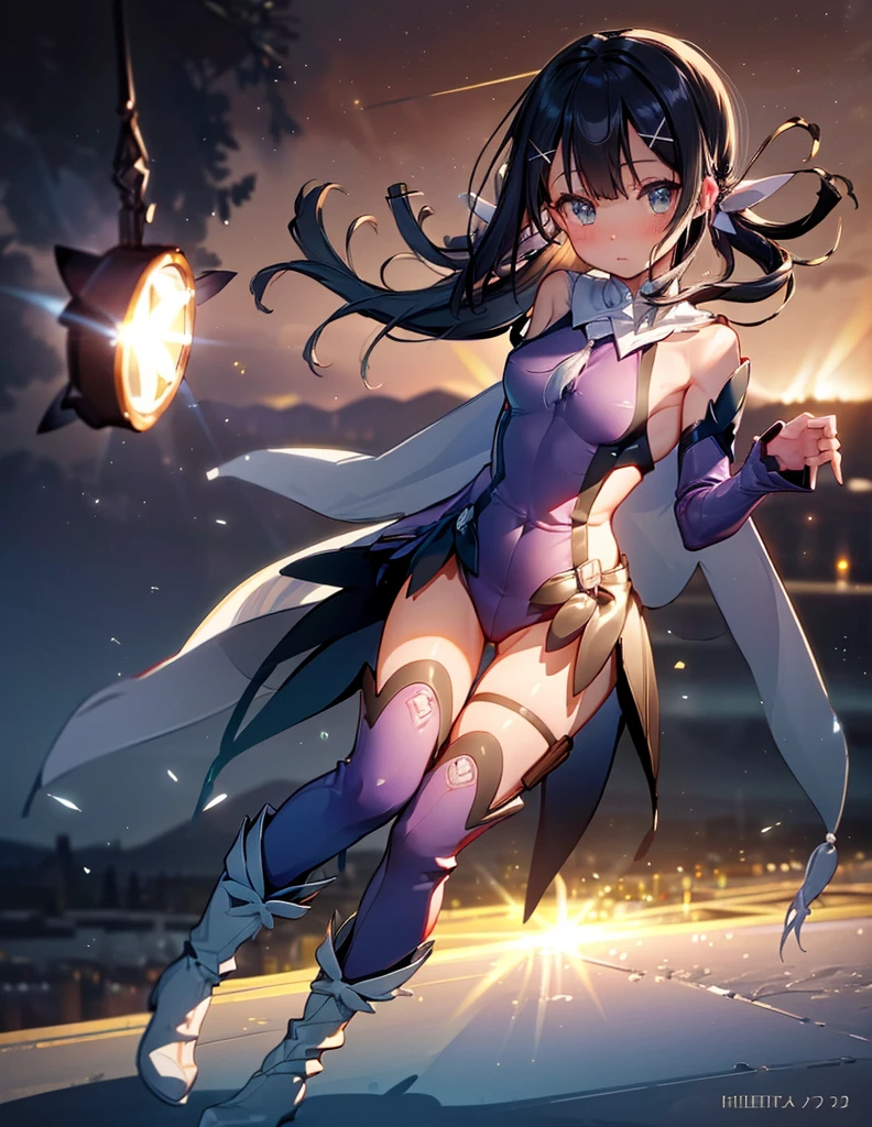 highest quality,sleep on your back in bed，Crab crotch，show me your boots，thigh high boots，leotardチラ見せ，glove，elegant, 1 girl, leotard，body suit，cute, blushed, looking at the viewer, from below, prison，blue eyes, beautiful eyes, beautiful background, particles of light, Light of the sun, dramatic lighting, outside, shiny, realistic, table top, highest quality, Super detailed, get used to it, scenery, beautiful and detailed eyes, thin hair，full body shot，