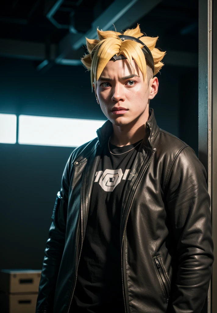 uzumaki naruto, One boy, Male Focus,(dramatic, Grainy, intense:1.4),masterpiece, Highest quality, 8K, 非常識なdetailed, Intricate details, hyperdetailed, super high quality, High detail, ultra detailed, masterpiece,Upper Body, close,(Imide Shot,Macro photography:1.25),Holographic Reality, Holographic Halo, Motion Blur, Game light effect, Rim Light, Soft Light, movie Rim Light, Delicate Light, Cyberpunk Style, Studio Lighting,Artistic Rendering Style,Bright colors, Full Body Shot, 3D Artist, detailed, Futuristic, lightning,Real,