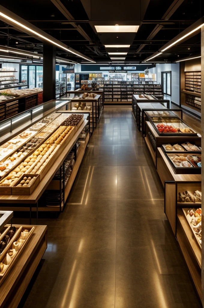 A high-quality image or video showing the interior of a modern business, like a well-lit store or a fancy restaurant.