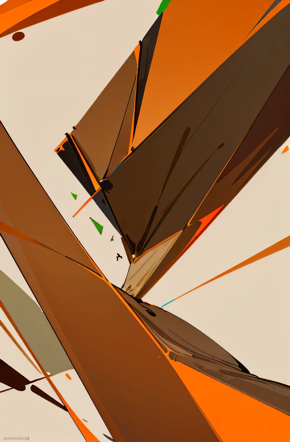 An abstract pattern in burnt sienna and brown,
A masterpiece of vector graphics,
Best quality and high resolution guaranteed,
Strong green triangles merge,
A fascinating work of art, devoured.