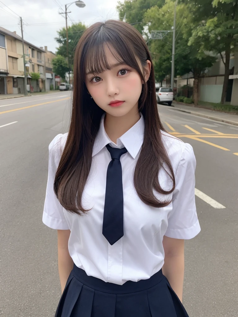 One girl, Small breasts,uniform