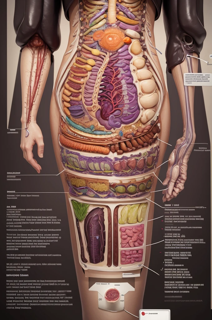 Digestive System with organ names.