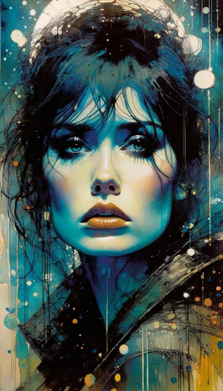 sadness (art inspired by Bill Sienkiewicz, intricate details, oil painted )