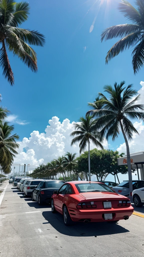 Background image: Miami Beach parking lot