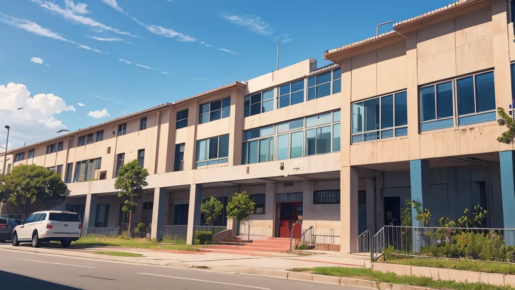 edificio de school, school, state, murals, school building