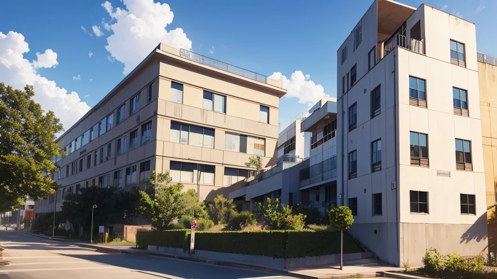 edificio de school, school, state, murals, school building