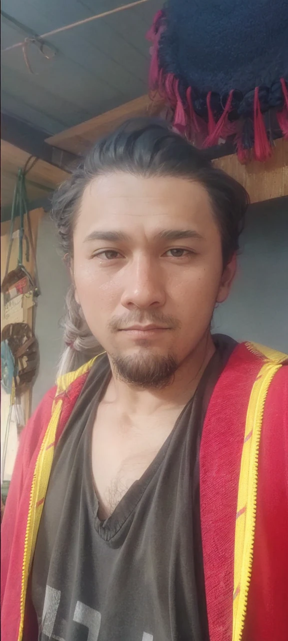 man with long hair