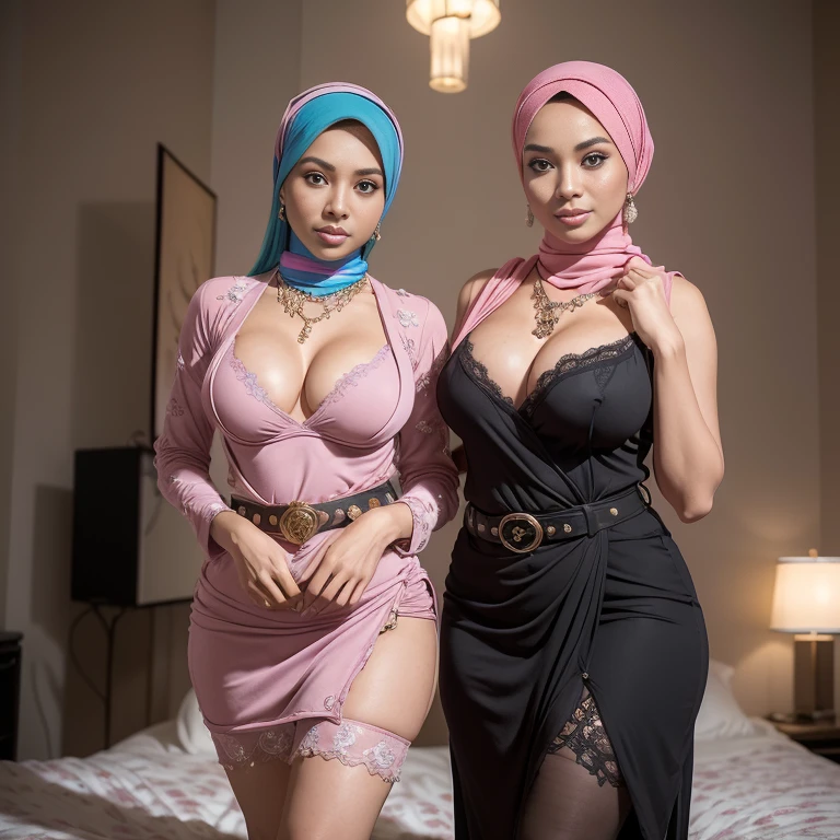 MalaysianIndonesian women naked, (topless, nude), plump saggy breasts, ((hijab)) (((uma loira, Uma ruiva,uma Afro americana,Uma morena,uma malay,uma mexicana, uma japonesa,e a outra negra))) (((naked and nude Woman with hijab style, hijab with sexy dress)), (lace stockings), (((Wearing: diamond necklace and earrings))). Cat ears, Soft lighting, groups, Wear shabby clothes, Dirty, Tattered futuristic military uniform, Cat's paw badge, Pose, spot color, rendering by octane, Ultra-realistic intricate details, big breasts, big breasts, big breasts, two MAPAY women in lingerie posing for a picture in a room, oppai, posing together in bra, MIRA FILZAH and IMAN TAYORE, red bra, all red, oppai proportions, sexy :8k, 4 k, big breasts!, bottom angle, big breasts!!, Malay beauties, biomechanical oppai, fujita goro and jones, thicc, wearing hijab, hijab star, hijab gorgeous, hijab super model, Malaysian girls group,malay, The whole body consists of a young girl with hijab, Eye makeup, 21yo, Cat ears, Soft lighting, group, Wear shabby clothes, Dirty, Tattered futuristic bikini, Cat's paw badge, Pose, spot color, rendering by octane, Ultra-realistic intricate details, Cinematic, 8K resolution, 70mm, emphasis lighting, Global illumination, (((wearing a Sexy belt design by LV))) Surreal full-body figure, Beautiful and delicate body and face, gorgeous figure, ssmile, Titillating,Surreal full-body figure,Beautiful and detailed body and face, Super vista, White skin of the, vivd colour,🔥8k, (masterpiece), (((highest quality)), (super detailed), 2 girls, (iridescent hair, colorful hair, half blue and half pink hair: 1.2), 38 years old, (Gorgeous Malay Girls: 1.2), outdoor, bangs, smile, sky blue eyes, perfect hands, perfect hands, hand details, corrected fingers. Earrings, Night Store + Background, looking_at_viewer, Cowboy Shot, Top Quality, Rich Detail, Perfect Image Quality, big breasts, slender body.