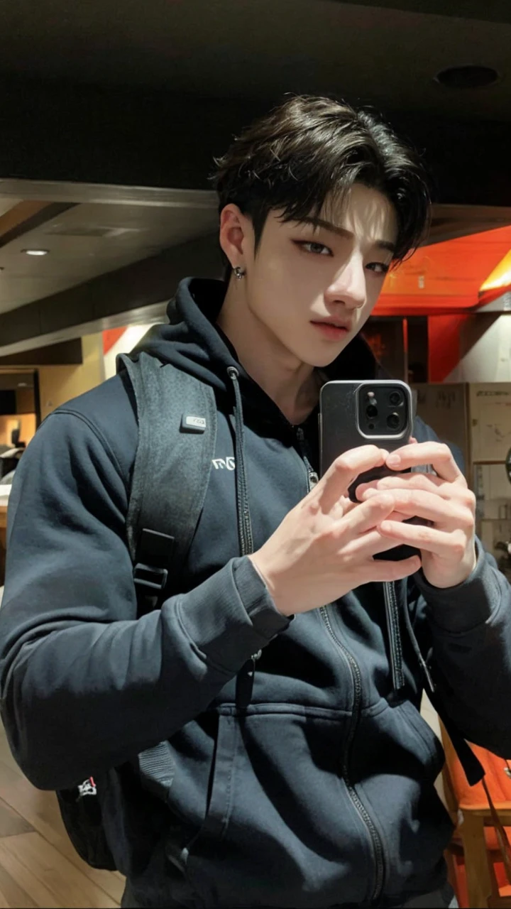 blond asian boy, Bangchan stray kids