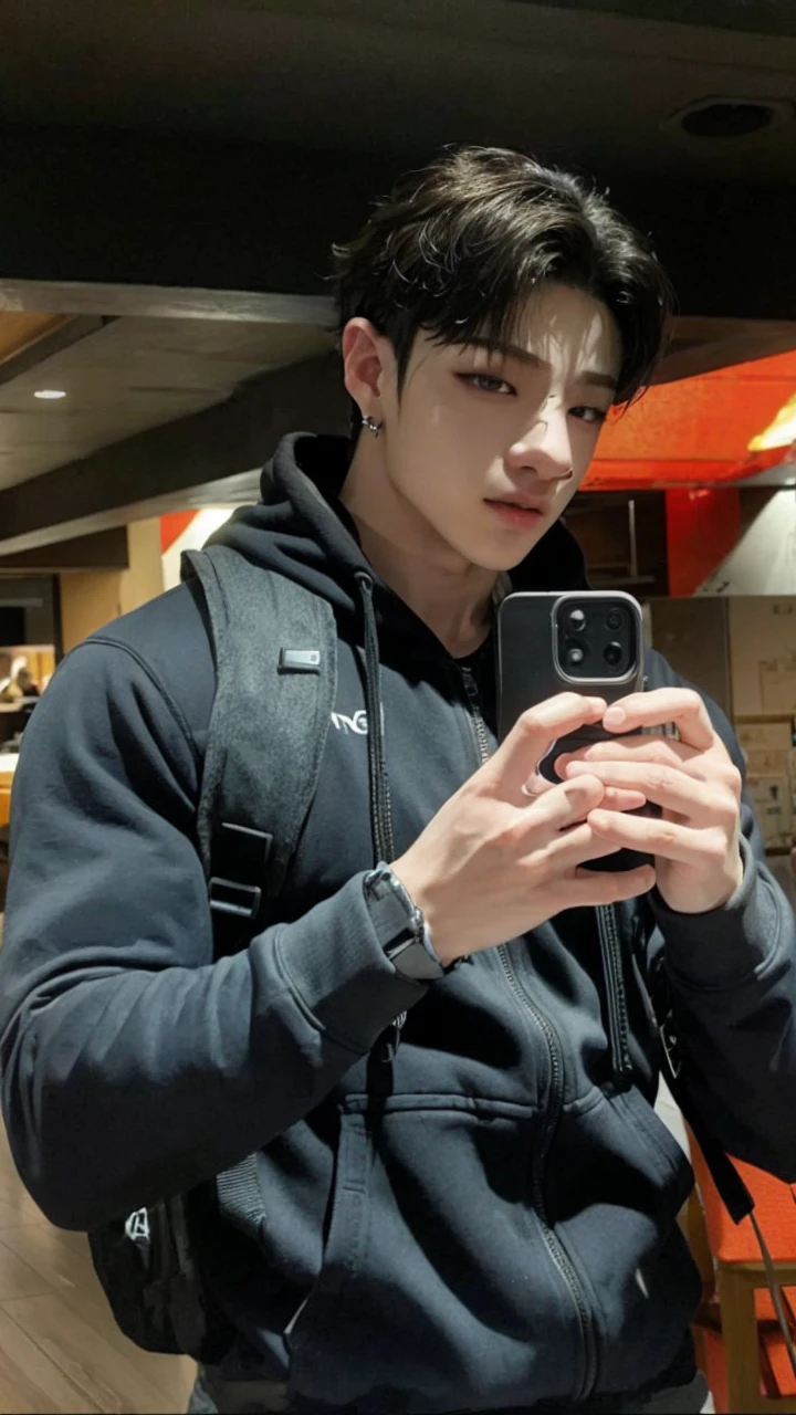 blond asian boy, Bangchan stray kids