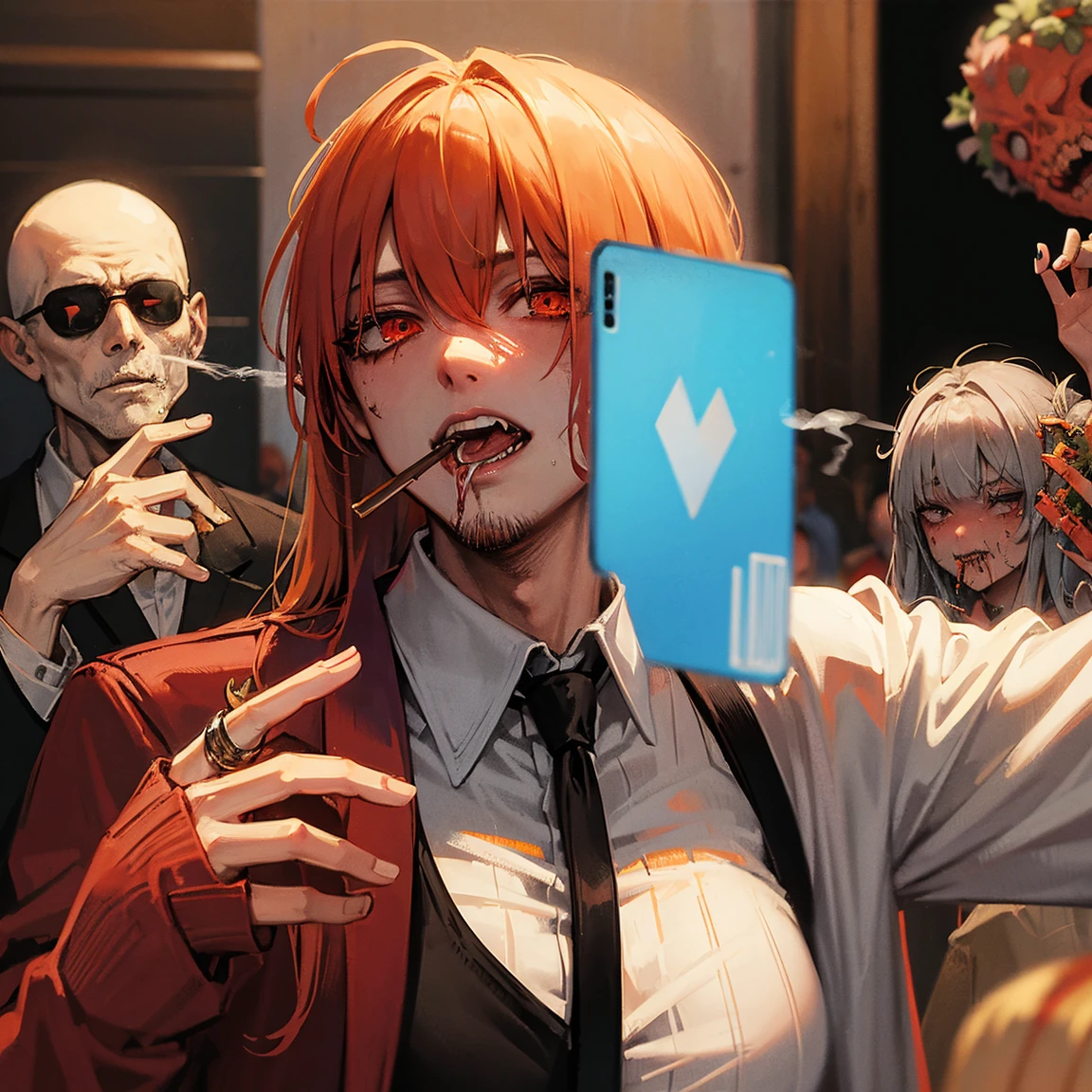 zombies partying and smoking blunts