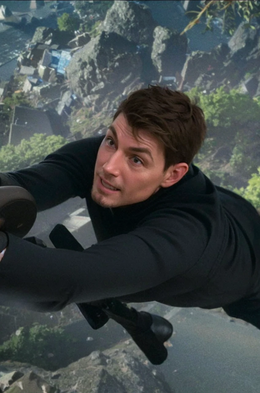 Masterpiece, Highest quality, movie「Mission Impossible」Watch Ethan Hunt perform some breathtaking stunts in