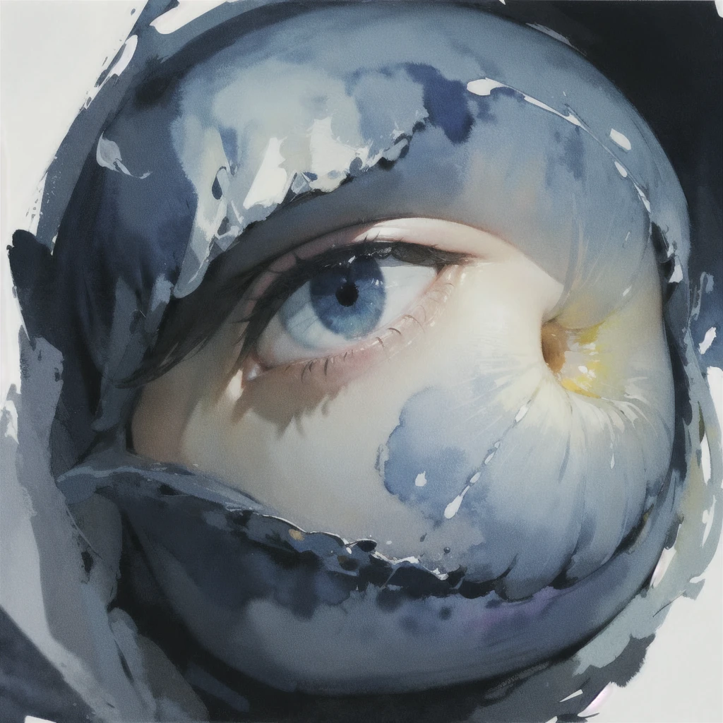 Deep subliminal, Surrealism, in watercolor style, Photorealism, look from bottom to top