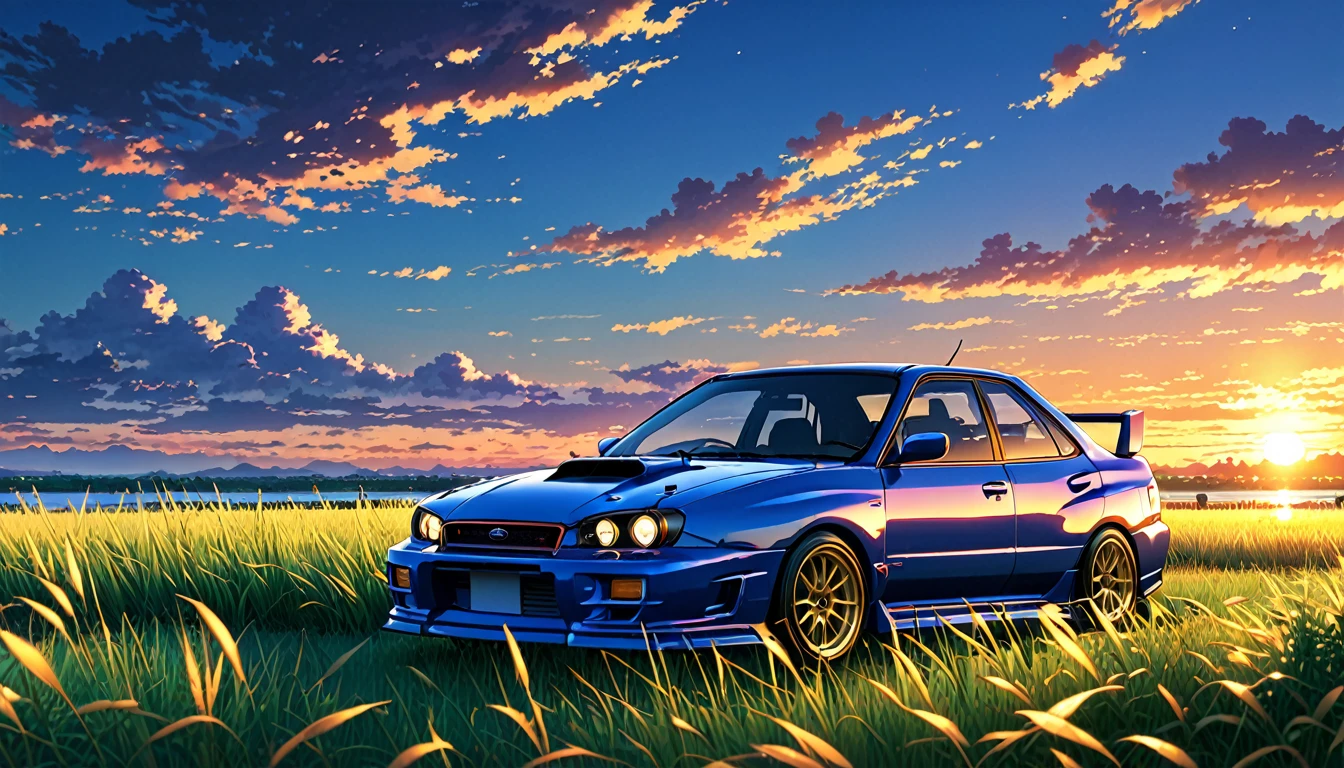2001 model　Subaru　GC8　Impreza　STI　S201　but、Anime scenery of a girl sitting in tall grass with a sunset in the background.Beautiful anime scene, Beautiful anime peace scenes, Makoto Shinkai Cyril Rolland, Beautiful anime scene, Awesome Wallpapers, Anime Art Wallpapers 8K, Anime Background, artistic Anime Background, anime wallpaper 4k, Anime Art 4K Wallpaper, Anime Wallpaper Art 4k,