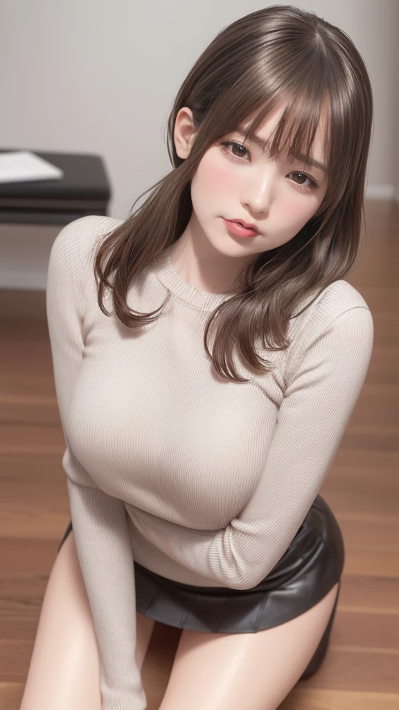 (random porn pose),(Thin type:1.8),(big breasts),(random hairstyle),(Highest image quality,(8k),ultra-realistic,best quality, high quality, high definition, high quality texture,high detail,beautiful detailed,fine detailed,extremely detailed cg,detailed texture,a realistic representation of the face,masterpiece,Sense of presence),sweater,tight mini skirt,stockings,Engineer boot