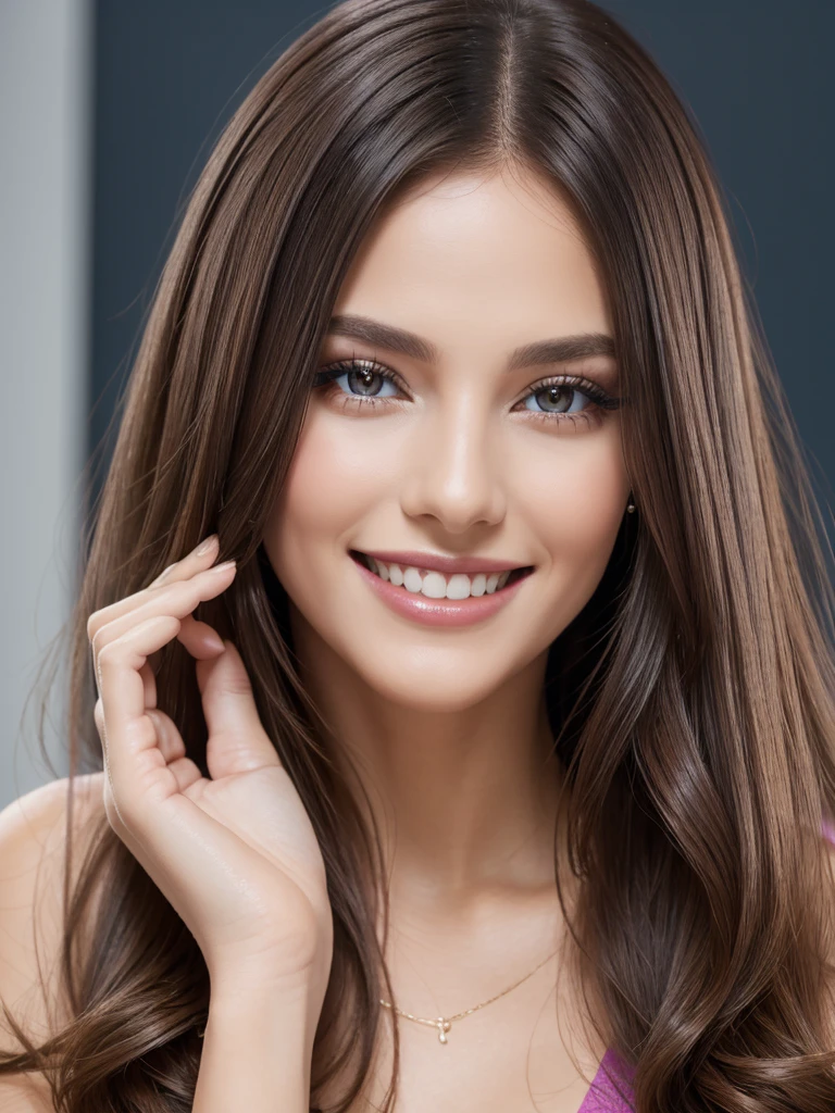 1 woman, (realist:1), Perfect eyes, Brown hair, by the wide, black eyes, happy, sexy pose, Whole body, model, ???????