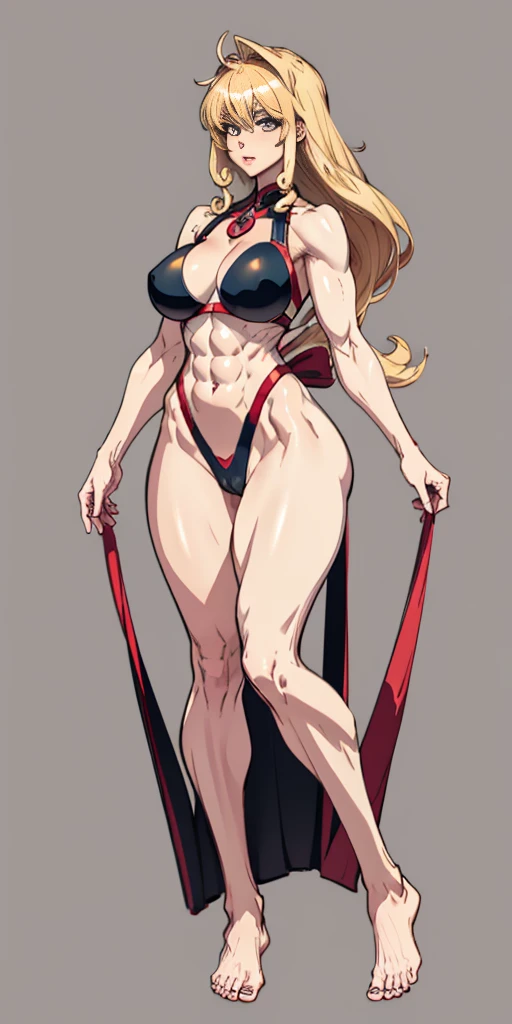 Scenary: Plain background Character: Solo Female: Body, full body toe to head: Tall and slim with an hourglass figure Toned and muscular physique Slender abs Perfect anatomy