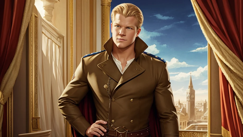 llustration in Leyendecker style : Christopher Egan as Captain David Shepherd ( TV series "Kings "