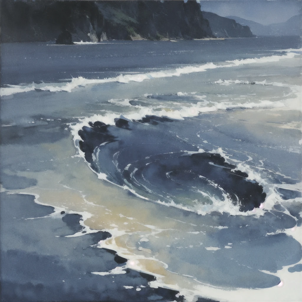 Deep subliminal, Surrealism, in watercolor style, Photorealism, Water