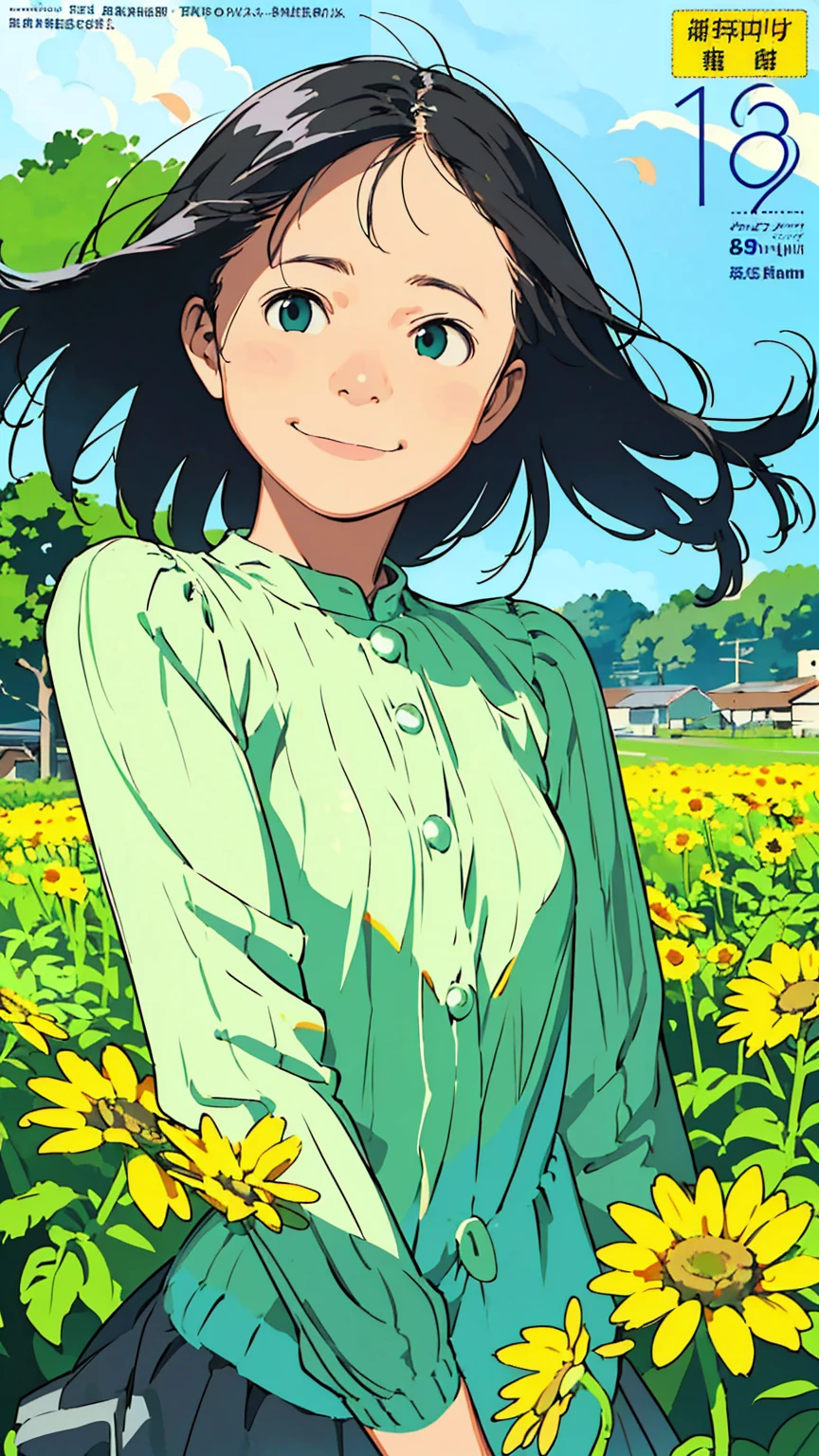 Reasonable design, Clear lines, High Sharpness, (Highest quality,8K,Perfect sharpness,Ultra fine,High resolution,masterpiece:1.2), Perfect Anatomy:1.5, Official Art, Illustrations that tell a story, (Whitish background:0. 9)、Body Positivity、多Mr.な身体表現、(Random and energetic poses)、Perfect beauty、Perfect beautiful face、Strong winds、A rich expression、Dynamic composition、smile、Golden ratio composition、colorful、((Mr.々Different angles and perspectives))、Anime Art、(Mini dress)、(Overcoming stereotypes)、 Glowing Skin、(Natural beauty)、smile、Bangs、(Soft and flowing hair)、(countryside)、(Nostalgic atmosphere)、Put it up to your thighs、(Playful and carefree)、(多Mr.な民族のキャラクター)、(innocent attitude)、(Sunny atmosphere)、(The skirt flutters wildly in the wind)、(Bright colors)、Beautiful Eyes、(Embarrassing)、Braided Hair、Summer Scene、Smiling among flowers、Weekly magazine cover、