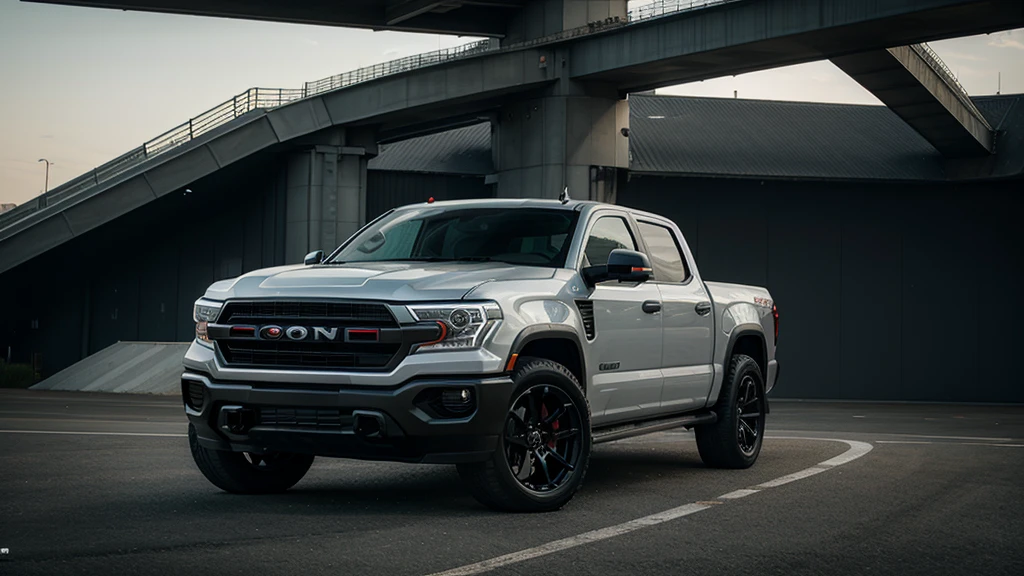 Truck, sports aggressive design car, vehicle presentation,Super futuristic