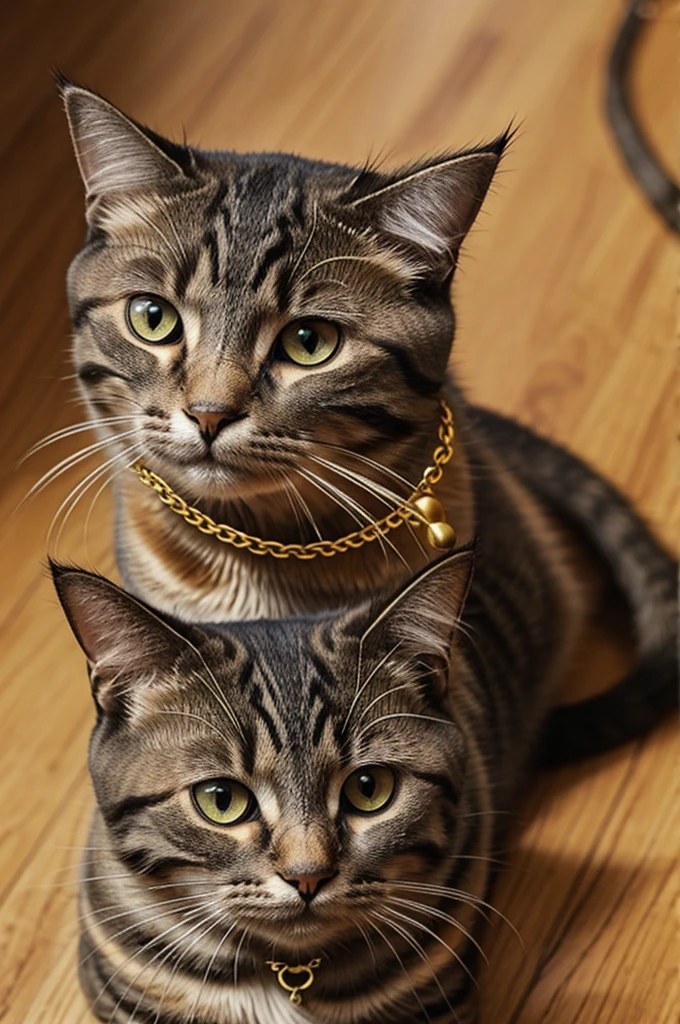 (cat with a necklace)