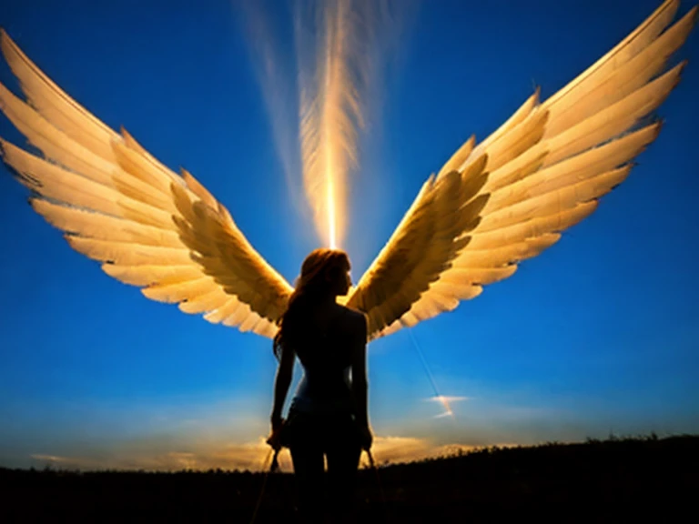 victory, struggle, up, bright sun, wings, Hunting, archer