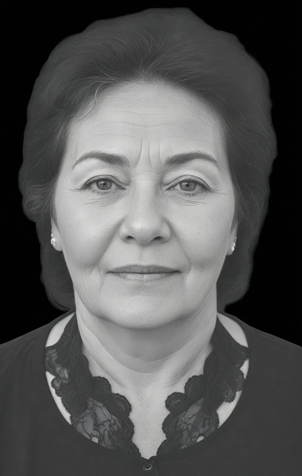 RAW photo, a portrait photo of 55 y.o woman, пышные естественные волосы, natural skin, 8k uhd, high quality, film grain, Fujifilm XT3