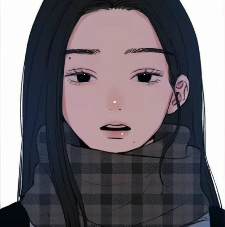 oil painting. girl. black hair. black eyes