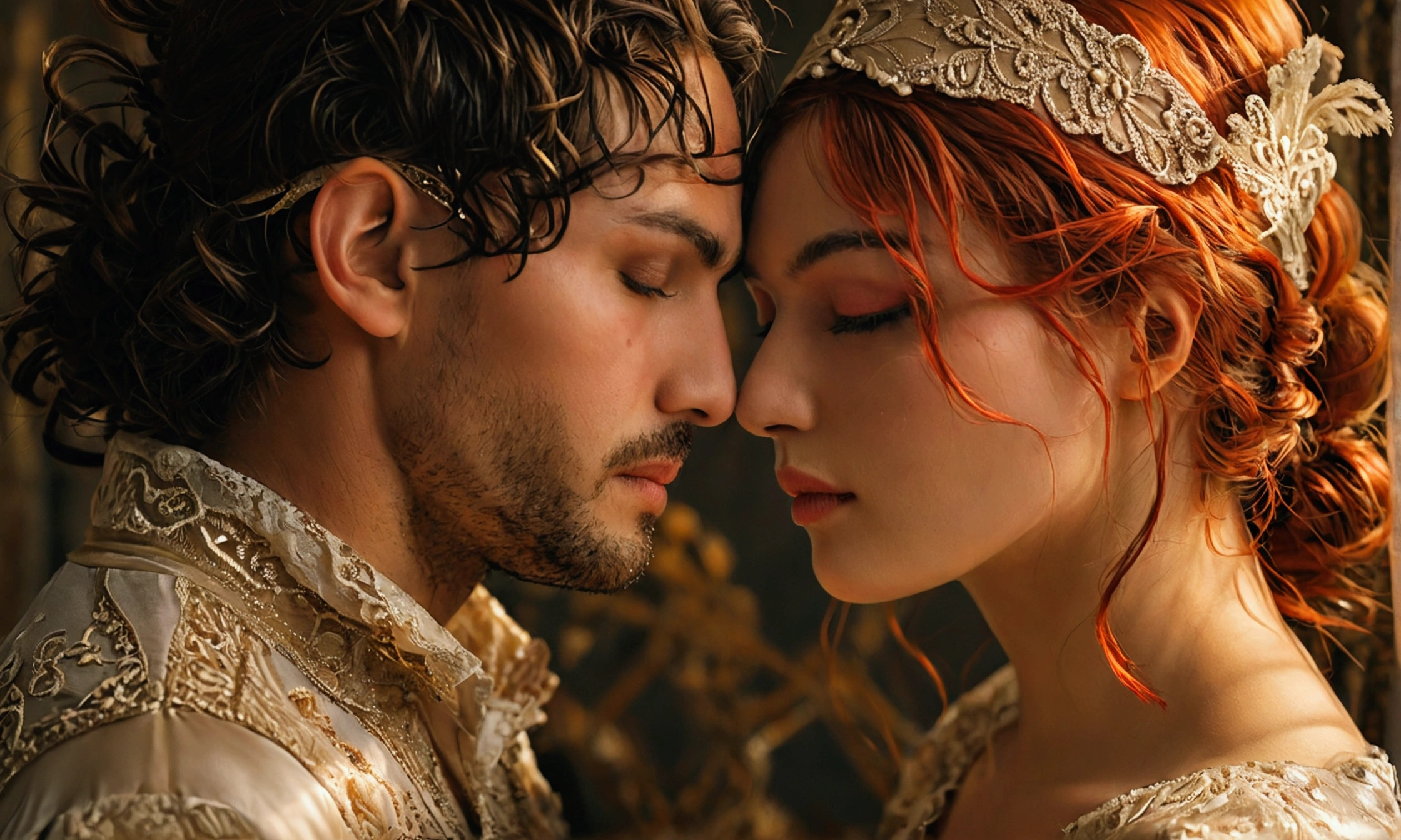 a blindfolded couple