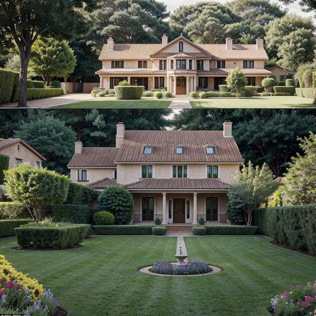 a villa similar to the large Simpson house with an American style garden all well detailed