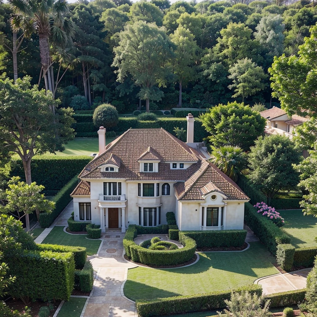 

a villa similar to the large Simpson house with an American style garden all well detailed