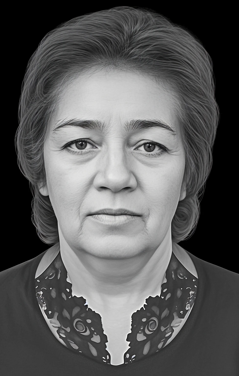 RAW photo, a portrait photo of 55 y.o woman, пышные натуральные волосы, natural skin, 8k uhd, high quality, film grain, Fujifilm XT3, 