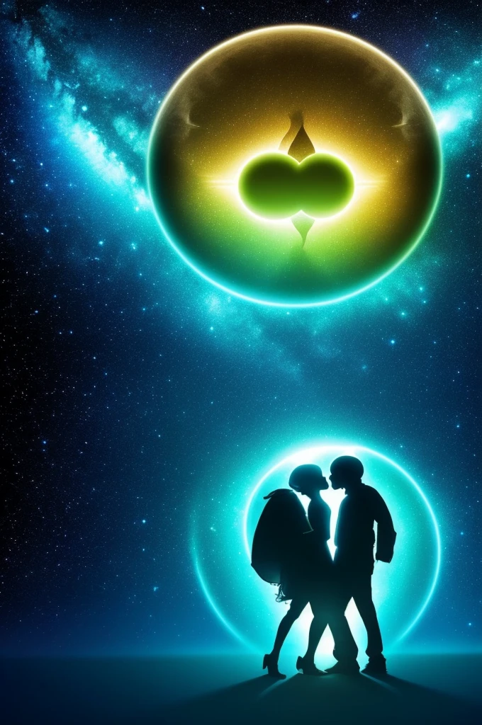 TWO ALIENS KISSING EACH OTHER