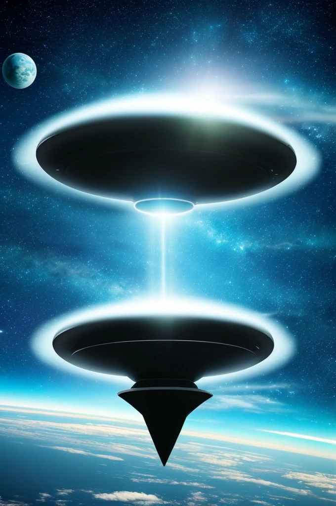 A UFO ENTERING THE EARTH'S ATMOSPHERE