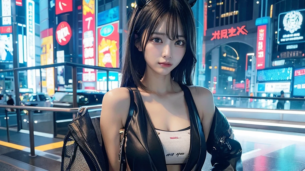 Highest quality、masterpiece、High resolution underwear 1 person cyberpunk